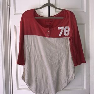 Free People Oversize Jersey Crop Sleeve Tee Size S